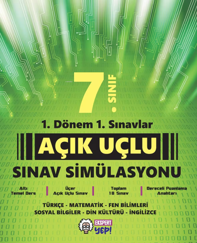 1. Dönem 1. Sınavlar Açık Uçlu Sınav Simülasyonu 7. Sınıf - Kitapiks.c