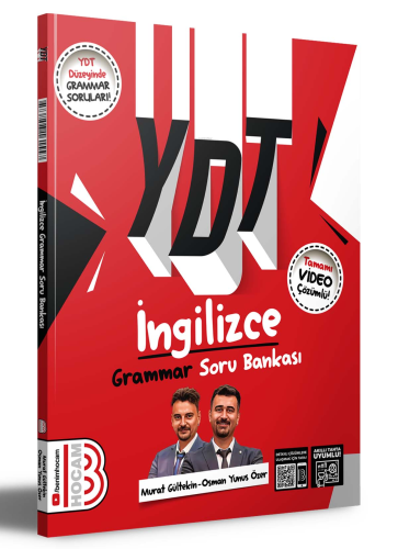 2024 YDT İngilizce Grammar Soru Bankası Benim Hocam Yayınları - Kitapi