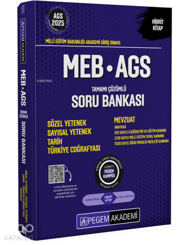 2025 MEB-AGS Soru Bankası Tamamı Çözümlü Soru Bankası