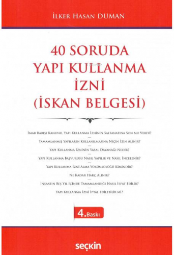 40 Soruda Yapı Kullanma İzni (İskan Belgesi) - Kitapiks.com
