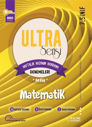 7.Sınıf Ultra Serisi Matematik Denemeleri 44 Föy - Kitapiks.com