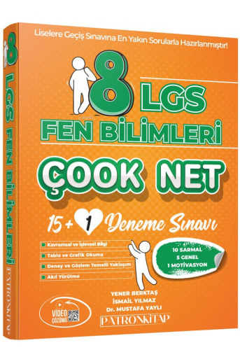 8. Sınıf LGS Çook Net Fen Bilimleri 16'lı Sarmal Deneme Sınavı - Kitap