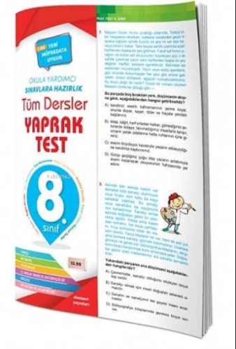 8. Sınıf Tüm Dersler Yaprak Test - Kitapiks.com