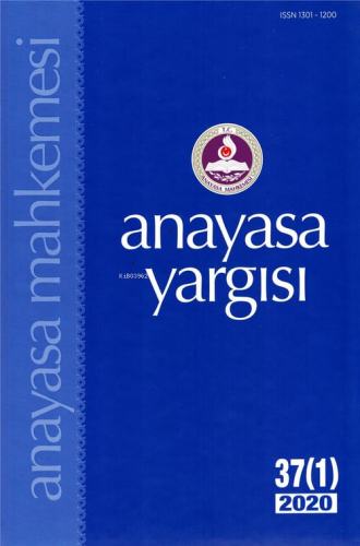 Anayasa Yargısı Dergisi 37 (1) 2020 - Kitapiks.com