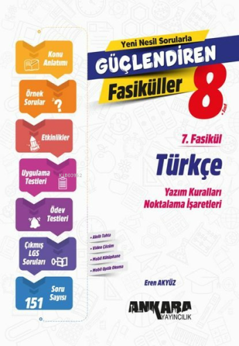 Ankara Yayıncılık 8. Sınıf Türkçe Güçlendiren 7. Fasikül - Kitapiks.co