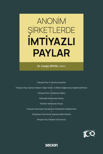 Anonim Şirketlerde İmtiyazlı Paylar - Kitapiks.com