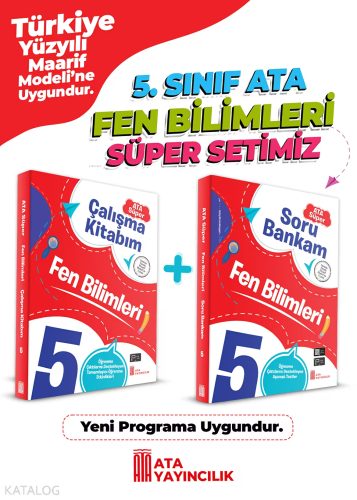 Ata Yayıncılık 5. Sınıf Fen Bilimleri Süper Set Soru Bankam + Çalışma 