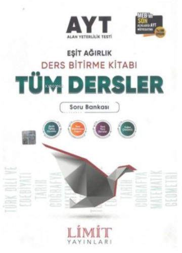 AYT 1.Dönem Eşit Ağırlık Ders Bitirme Seti Tüm Dersler Soru Bankası