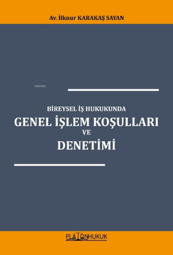 Bireysel İş Hukukunda Genel İşlem Koşulları Ve Denetimi - Kitapiks.com