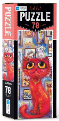 Blue Focus Red Cat – Puzzle;78 Parça - Kitapiks.com