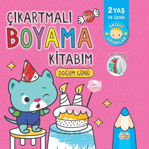 ÇIkartmalı Boyama Kitabım- Doğum Günü - Kitapiks.com