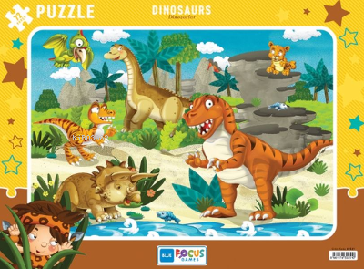 Dinazorlar Çerçeveli Puzzle 72 Parça - Kitapiks.com