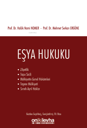 Eşya Hukuku - Kitapiks.com