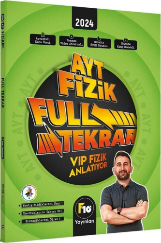 F10 Yayınları 2024 AYT Fizik Full Tekrar Video Ders Kitabı - Kitapiks.