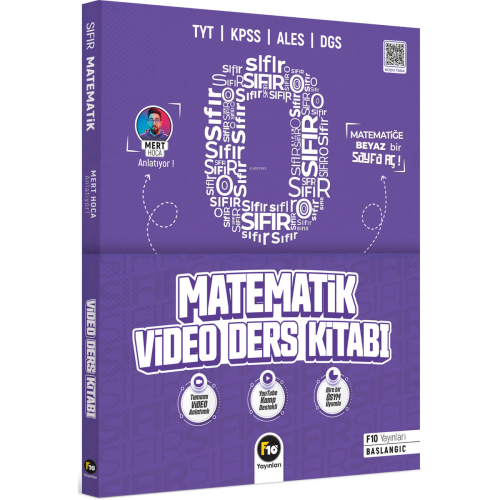 F10 Yayınları / Mert Hoca ile Sıfırdan Matematik Video Ders Kitabı - K