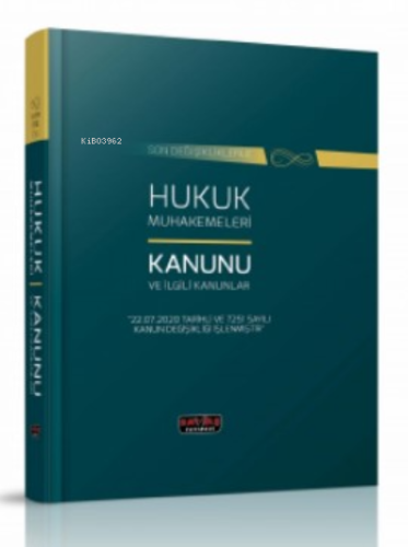 Hukuk Muhakemeleri Kanunu ve İlgili Kanunlar Dikişli Ciltli