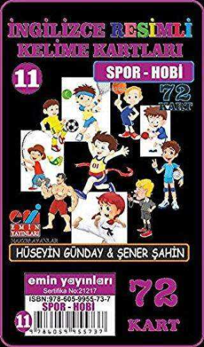 İngilizce 11.Spor-Hobi / Resimli Kelime Kartları 72-Kart - Kitapiks.co
