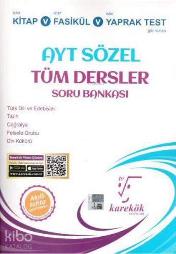 Karekök Yayınları AYT Sözel Tüm Dersler Soru Bankası Karekök - Kitapik