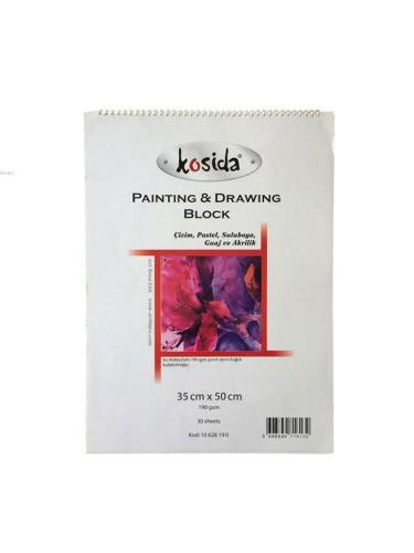 Kosida Painting&amp;amp;Drawing Blok 35x50 190 Gr 30 Yapra - Kitapiks.