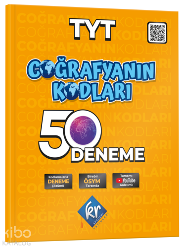 KR Akademi Coğrafyanın Kodları TYT Coğrafya Çözümlü 50 Deneme - Kitapi