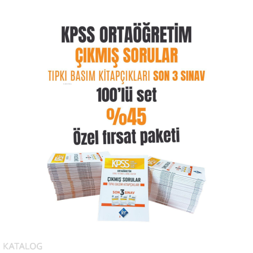 KR Akademi Yayınları KPSS Ortaöğretim Genel Yetenek Genel Kültür Çıkmış Sorular Son 3 Yıl Tıpkı Basım Fasikülleri 100'lü
