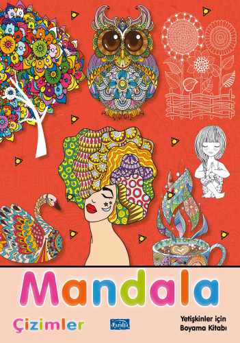 Mandala - Çizimler;Yetişkinler İçin Boyama Kitabı - Kitapiks.com