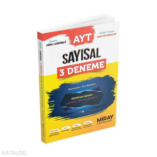 Miray AYT Sayısal 3 Deneme Matematik-Fen Bilimleri - Kitapiks.com