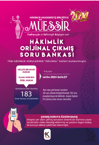 Müessir Adli-İdari Hâkimlik Çıkmış Soru Bankası Milletler Arası Hukuk 