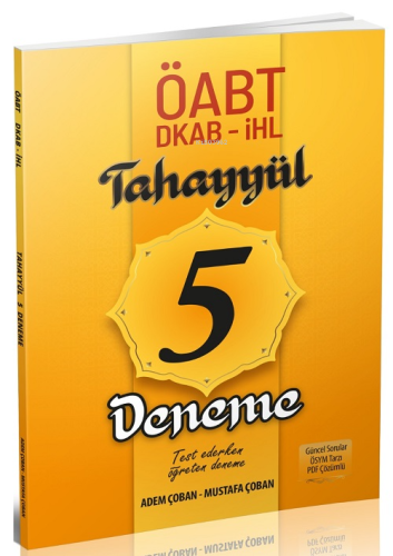 ÖABT Din Kültürü ve Ahlak Bilgisi 5 Deneme Çözümlü - Kitapiks.com