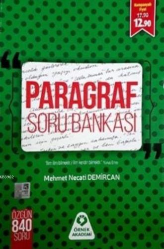 Örnek Akademi Yayınları Paragraf Soru Bankası Örnek Akademi - Kitapiks