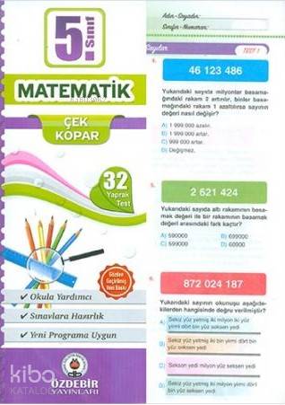 Özdebir 5.Sınıf Poşet Yaprak Test Matematik