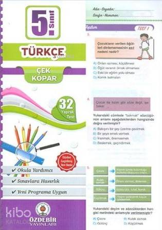 Özdebir 5.Sınıf Poşet Yaprak Test Türkçe