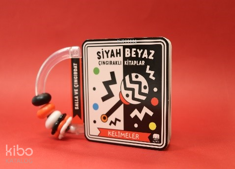 Siyah Beyaz Çıngıraklı Kitaplar Kelimeler - Kitapiks.com
