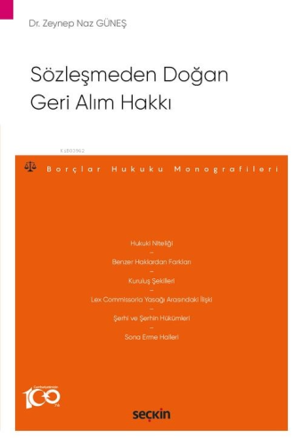 Sözleşmeden Doğan Geri Alım Hakkı - Kitapiks.com