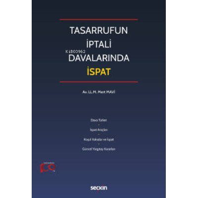 Tasarrufun İptali Davalarında İspat - Kitapiks.com