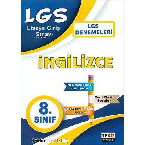 Tekiz 8.Sınıf LGS İngilizce Denemeleri - Kitapiks.com
