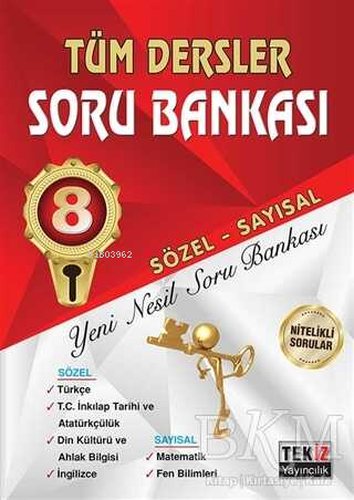 Tekiz 8.Sınıf Tüm Dersler Sözel Sayısal Soru Bankası - Kitapiks.com