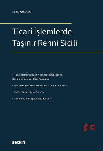 Ticari İşlemlerde Taşınır Rehni Sicili - Kitapiks.com