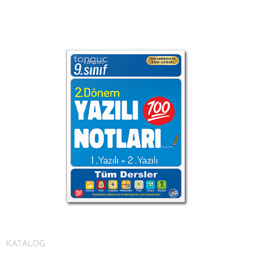 Tonguç Akademi 9. Sınıf Yazılı Notları 2. Dönem 1 ve 2. Yazılı - Kitap