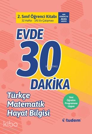 Tudem Yayınları 2. Sınıf Evde 30 Dakika Türkçe Matematik Hayat Bilgisi Soru Ev Çalışması Tudem