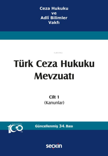 Türk Ceza Hukuku Mevzuatı Cilt 1 - Kitapiks.com