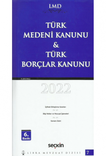 Türk Medeni Kanunu & Türk Borçlar Kanunu 2022 - Kitapiks.com