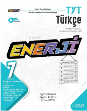 TYT Enerji Türkçe Konu Özetli Soru Fasikülleri (7 Fasikül) - Kitapiks.