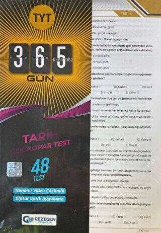 TYT Tarih Çek Kopar Yaprak Test (Yeni)