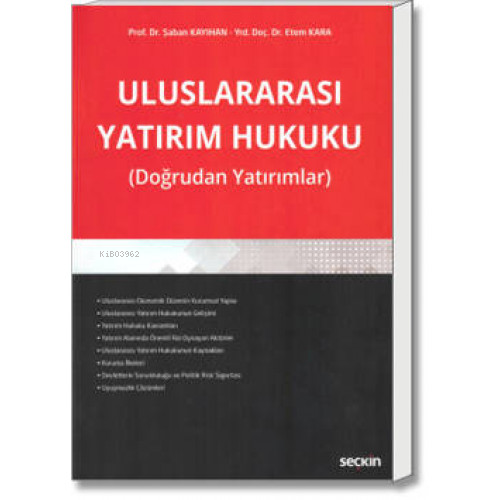 Uluslararası Yatırım Hukuku - Kitapiks.com