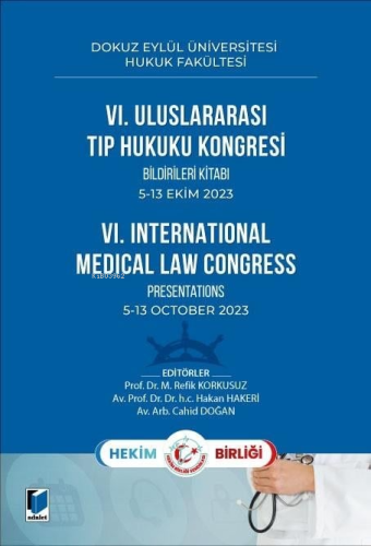 VI. Uluslararası Tıp Hukuku Kongresi - Kitapiks.com