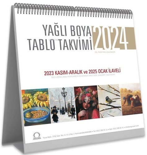 Yağlı Boya Tablo Takvimi 2024 Masa Takvimi - Kitapiks.com