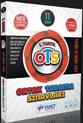 Yanıt Yayınları 11. Sınıf 1. Yarıyıl Ortak Tarama Sınavları Eşit Ağırlık Sözel