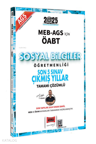 Yargı Yayınları 2025 MEB-AGS ÖABT Sosyal Bilgiler Öğretmenliği Son 5 S